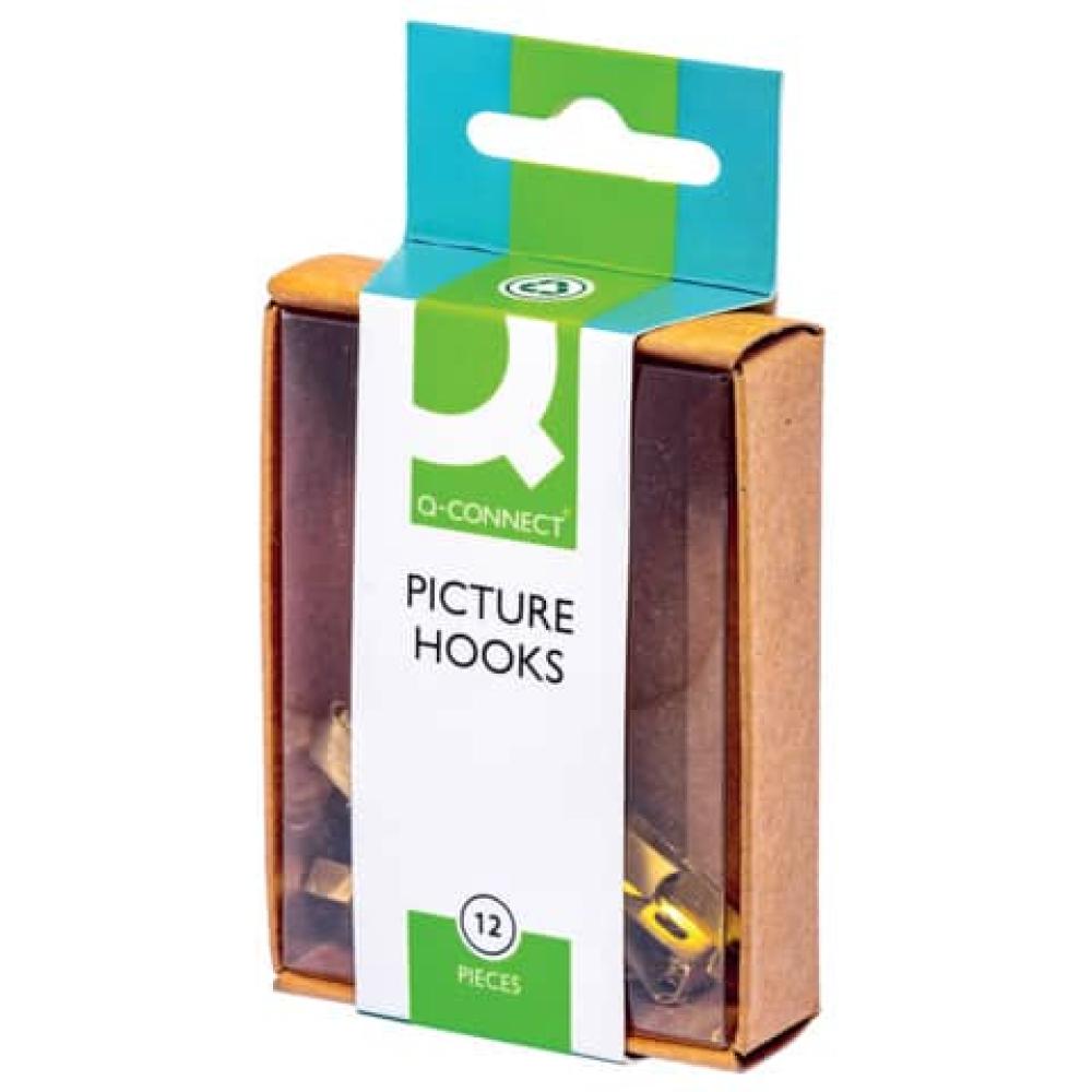 Bilderhaken vermessingt 20 Stück Q-CONNECT KF02031 (5705831020313)