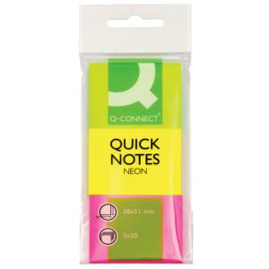 Haftmarker Neon 38x51 mm 3x 50 Streifen Q-CONNECT KF01224 (5705831012240)