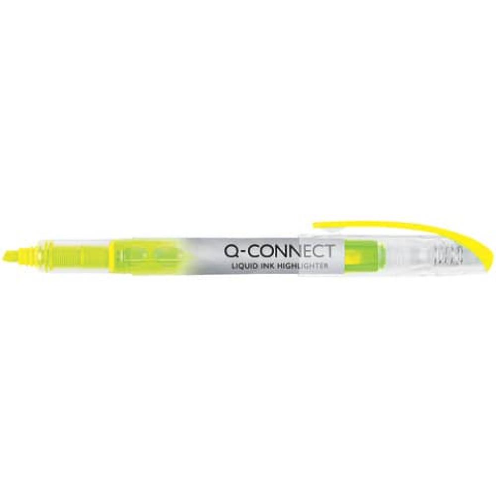 Textmarker Liquid Ink ca. 1 4 mm gelb Q-CONNECT KF00395 (5705831003958)
