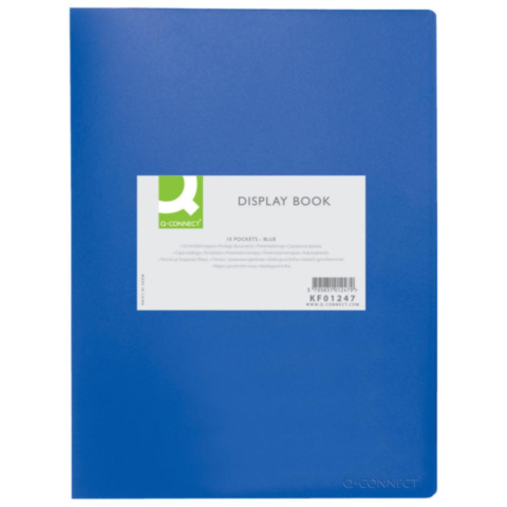 Sichtbuch 10 Hüllen Einband PP 450 mym blau Q-CONNECT KF01247 (5705831012479)