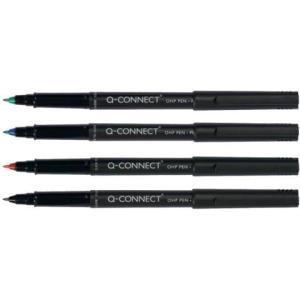 Faserschreiber permanent ca. 0,7 mm (F) 4er Pack Q-CONNECT KF01066 (5705831010666)