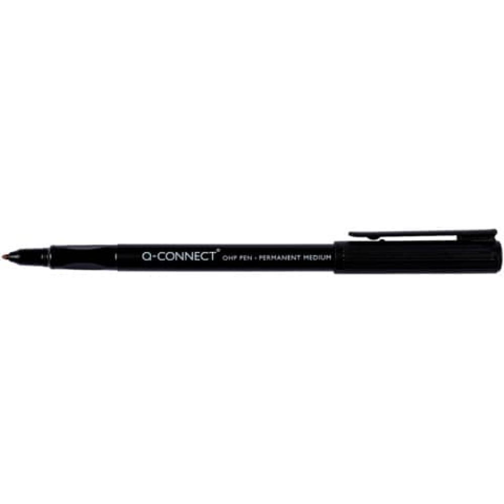 Faserschreiber permanent ca. 1 mm (M) schwarz Q-CONNECT KF01200 ()