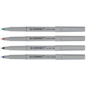 Faserschreiber non-permanent ca. 0,5 mm (F) 4er Pack Q-CONNECT KF04089 (5705831040892)