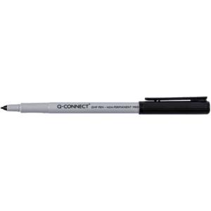 Faserschreiber non-permanent ca. 0,8 mm (M) schwarz Q-CONNECT KF24009 ()