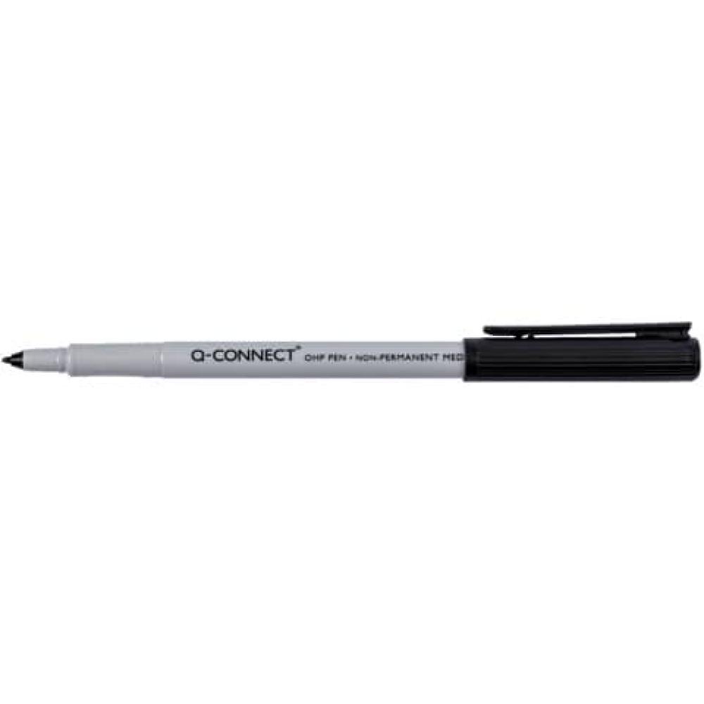 Faserschreiber non-permanent ca. 0,8 mm (M) schwarz Q-CONNECT KF24009 ()