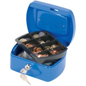 Geldkassette 155x120x75mm blau Q-CONNECT KF02608 (5705831026087)