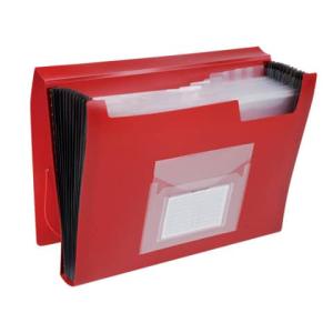 Fächermappe 13 Taschen 250 Blatt PP rot Q-CONNECT KF01274 (5705831012745)