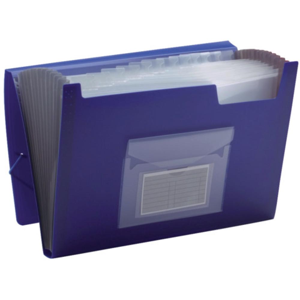 Fächermappe 13 Taschen 250 Blatt PP blau Q-CONNECT KF01275 (5705831012752)