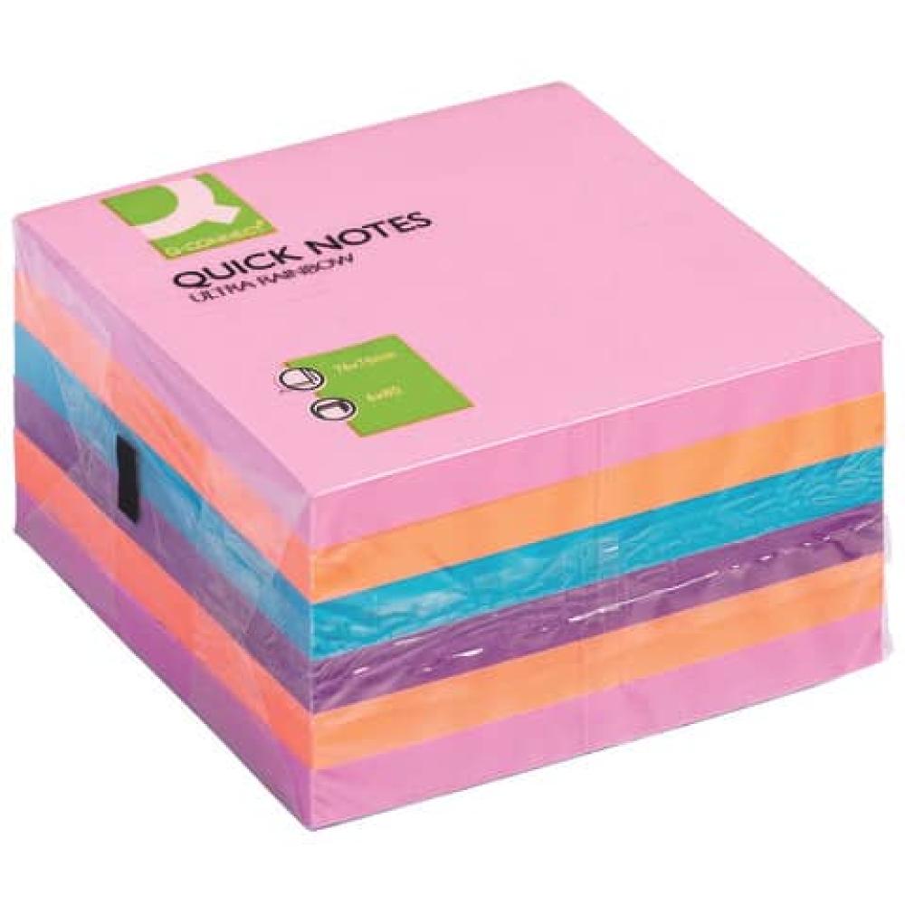 Haftnotizen Quick Notes Ultrafarben 76x76 mm Q-CONNECT KF02515 (5706002025151)