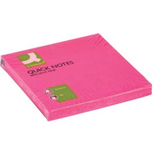 Haftnotizen Brilliant 76x76 mm pink Q-CONNECT KF10516 (5705831105164)
