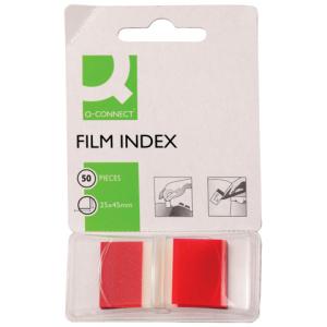 Index 25x45 mm rot 50 Streifen Q-CONNECT KF03633 (5705831036338)