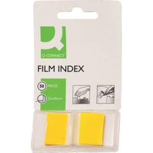 Index 25x45 mm gelb 50 Streifen Q-CONNECT KF03634 (5705831036345)