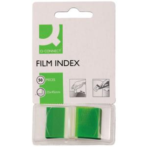 Index 25x45 mm grün 50 Streifen Q-CONNECT KF03635 (5705831036352)