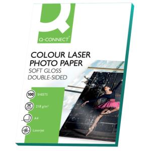 Colour Laser Fotopapier A4, 210 g qm weiß 100 Blatt Q-CONNECT KF01935 (5705831019355)
