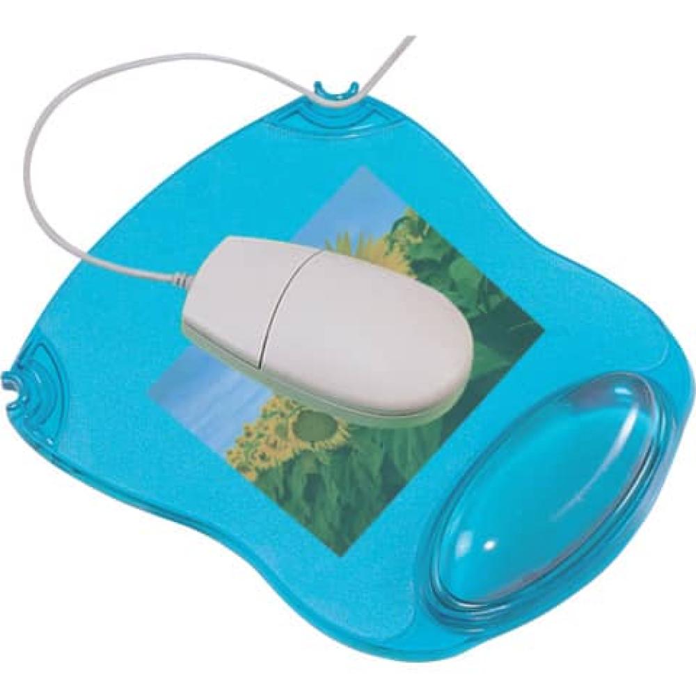 Mousepad mit Handgelenkauflage blau-transparent Q-CONNECT KF20085 (5705831200852)