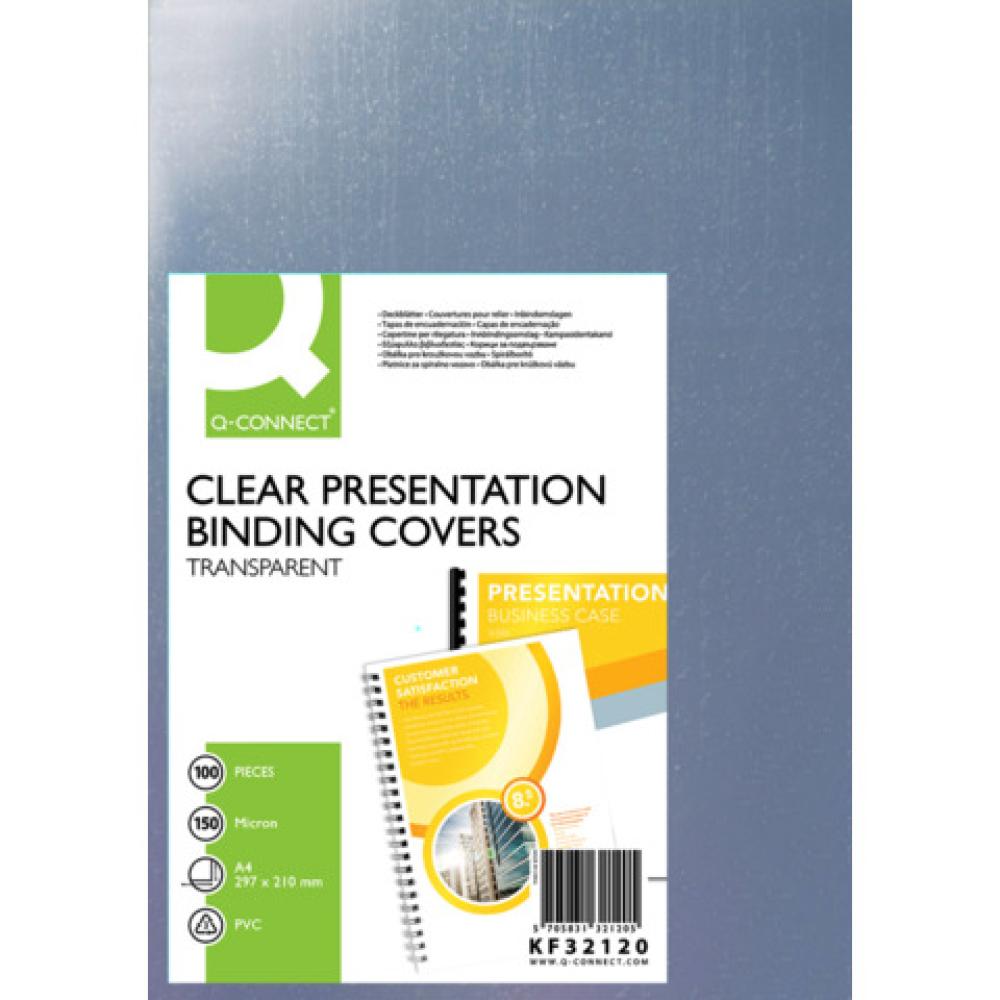 Umschlagfolie A4, 0,15 mm 100 Stück Q-CONNECT KF32120 (5705831321205)