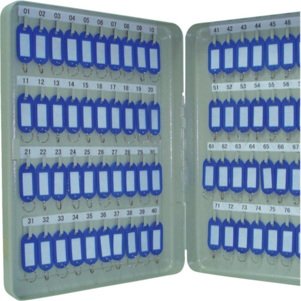 Schlüsselschrank Pearl grey 80 Haken Zylinderschloss Q-CONNECT KF04274 (5705831042742)