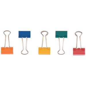 Foldback-Klammern 19 mm Klemmvolumen 7 mm sortiert 10 Stück Q-CONNECT KF03651 (5705831036512)
