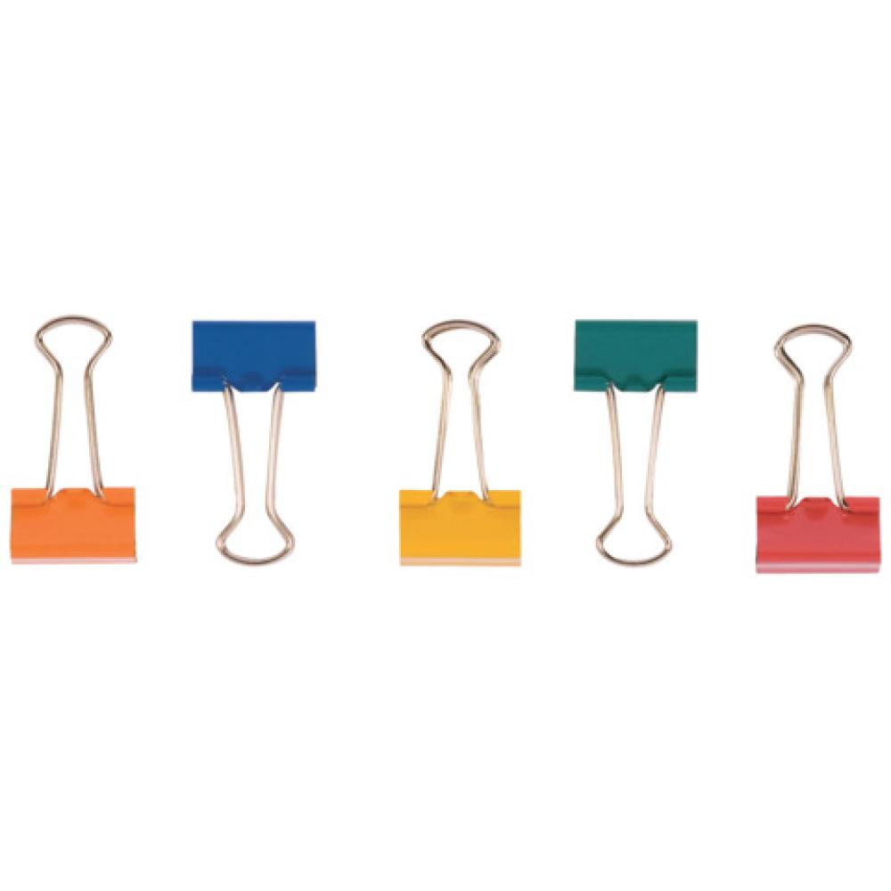 Foldback-Klammern 24 mm Klemmvolumen 9 mm sortiert 10 Stück Q-CONNECT KF03652 (5705831036529)