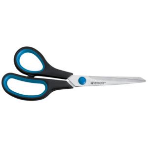 Schere Easy Grip Linkshand rostfrei gebogen asymmetrisch blau sw 21 cm WESTCOTT E-30282 00 (4027521302822)