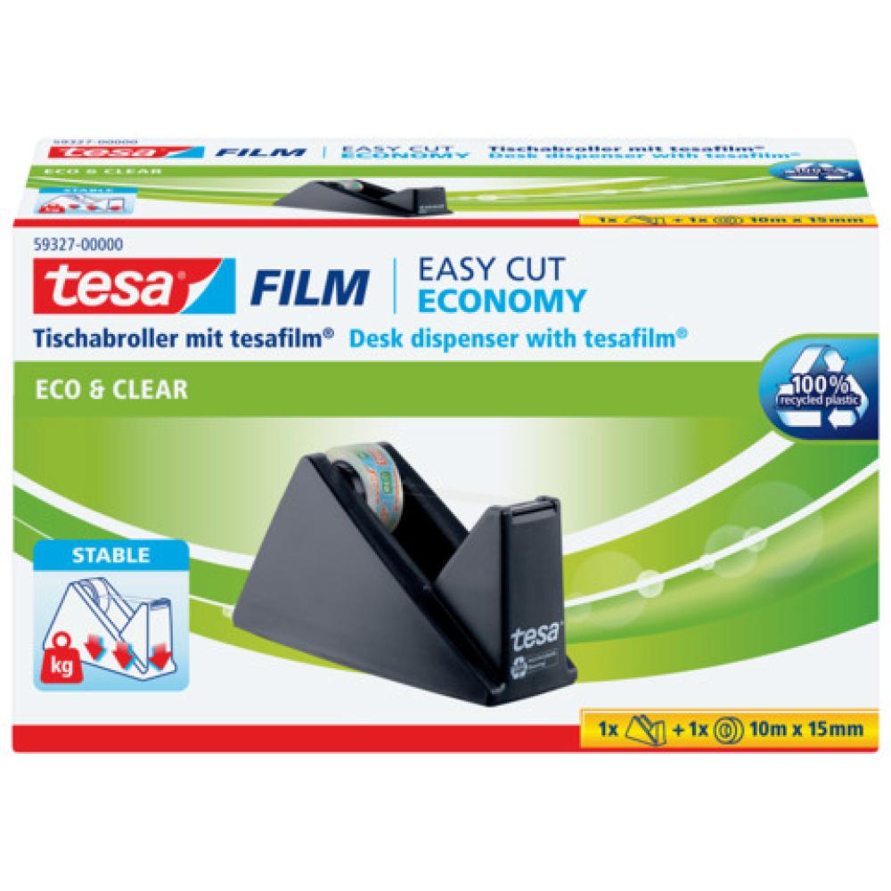 Tischabroller Easy Cut Economy Sparpack für Rollen bis 33 mx19 mm gefüllt schwarz TESA 59327-00000-03 (4042448197375)
