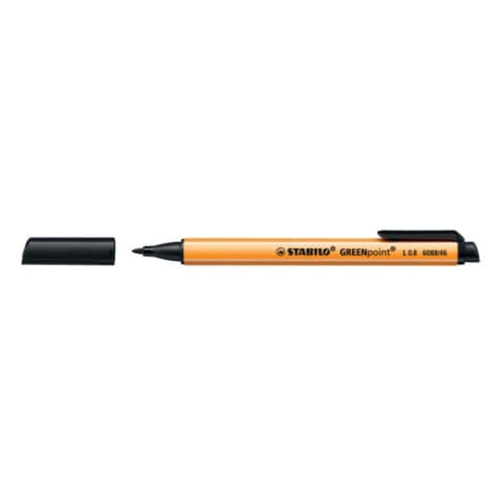 Faserschreiber GREENpoint, 0, 8 mm, schwarz STABILO 6088/46 (4006381399098)