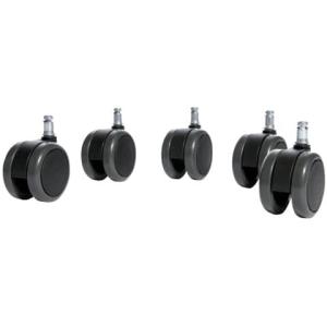 Hartbodenrollen groß (Satz mit 5 Rollen) für Bürodrehstuhl Synchro Soft Synchro Net schwarz grau TOPSTAR 6990 (401429622