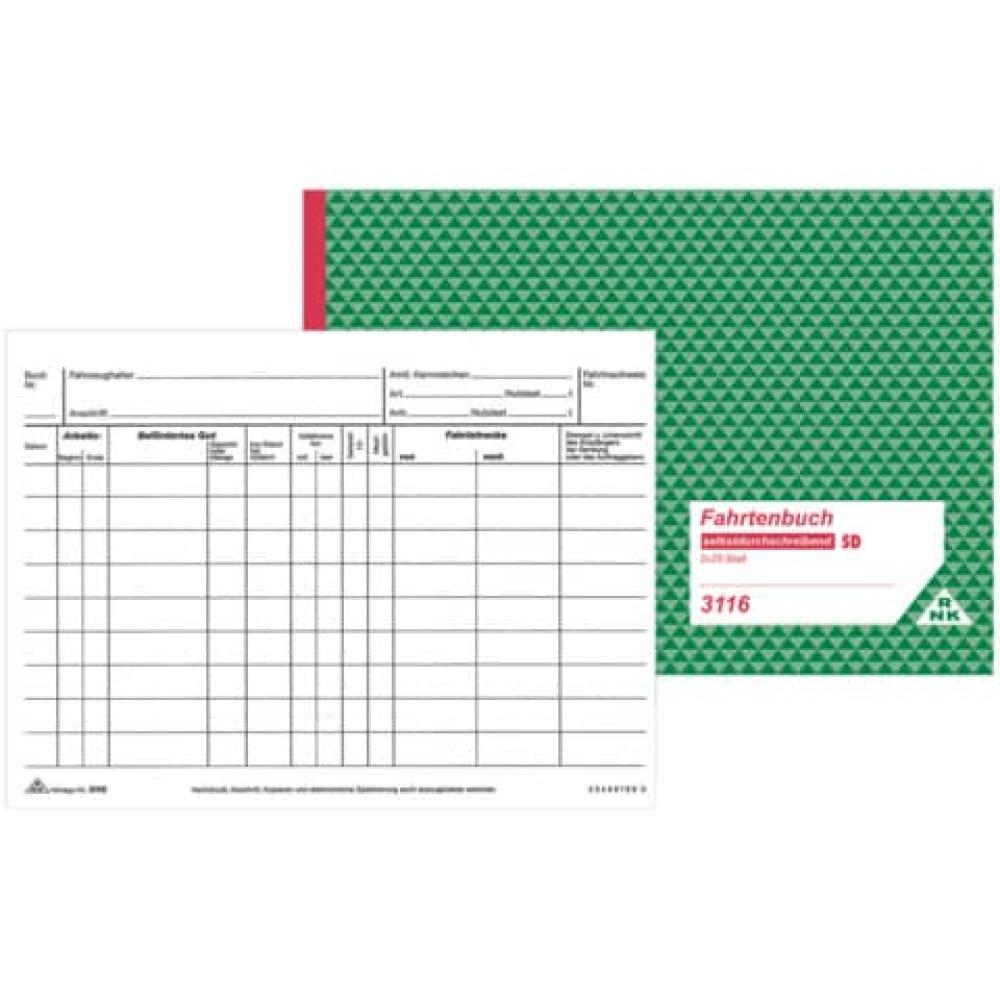 Fahrtenbuch für Lkw SD 2x25 Blatt DIN A5 quer RNK 3116 (4002871311601)