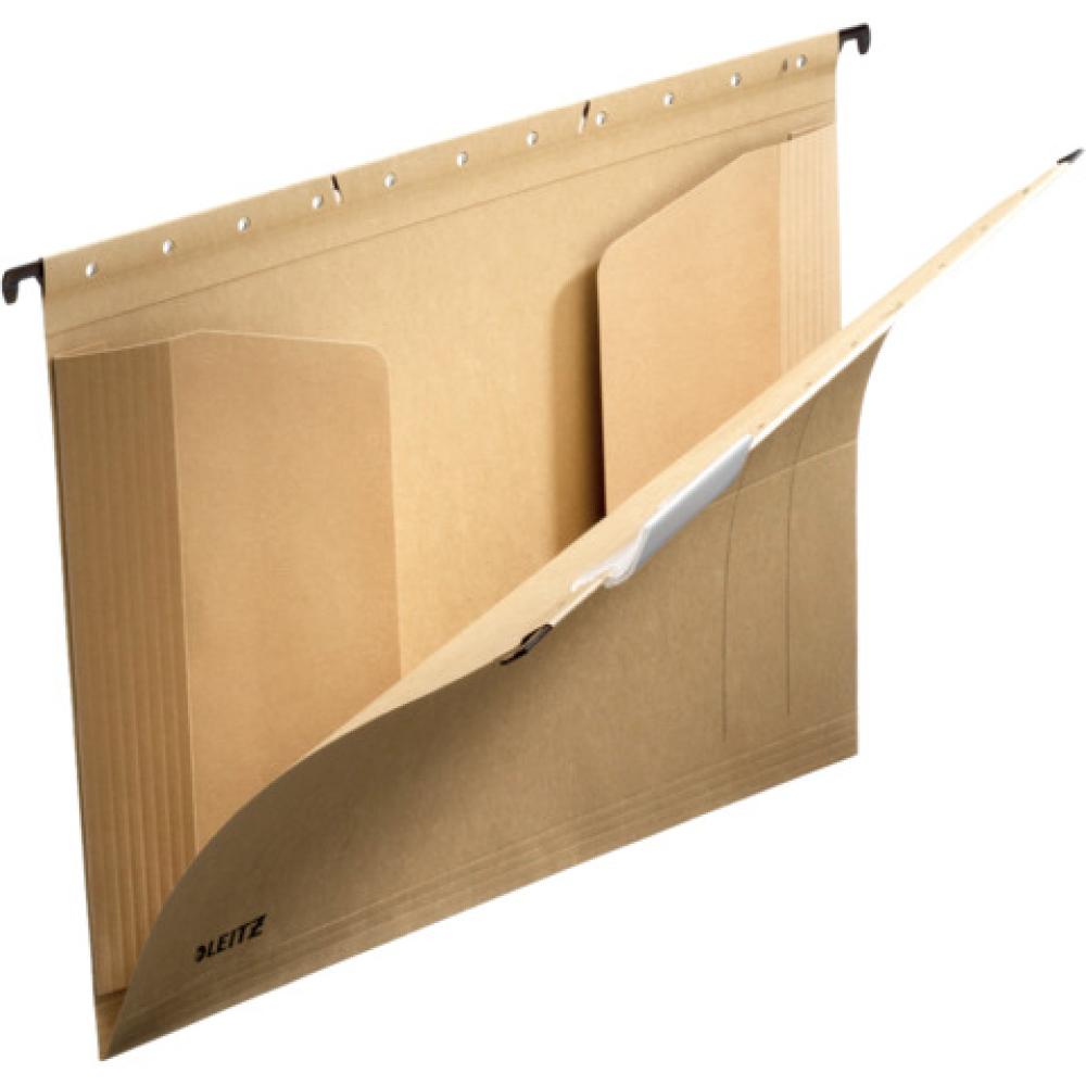 1917 Hängetasche ALPHA seitlich 2 Jurisklappen Natronkarton naturbraun Leitz 1917-00-00 (4002432303625)