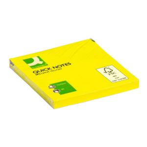 Haftnotizen Brilliant 76x76 mm gelb Q-CONNECT KF10514 (5705831105140)