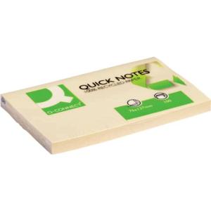 Haftnotizen Recycling 76x127 mm gelb Q-CONNECT KF05610 (5705831056107)
