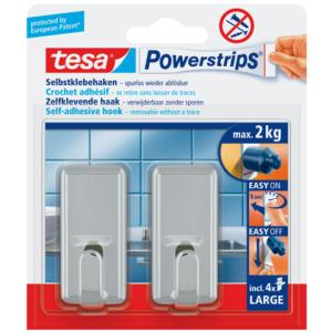 Powerstrips Systemhaken ablösbar classic Tragfähigkeit 2 kg chrom TESA 58051-00010-01 (4042448105486)