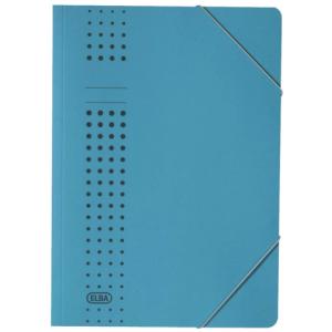 Eckspanner chic A4, für ca. 150 DIN A4-Blätter mit Eckspannergummi aus 320 g m² Karton (RC) blau ELBA 400010053 (4002030