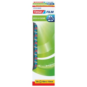 Klebefilm Eco & Clear Office Box unsichtbar 15 mmx10 m 10 Rollen TESA 57070-00000-01 (4042448164957)