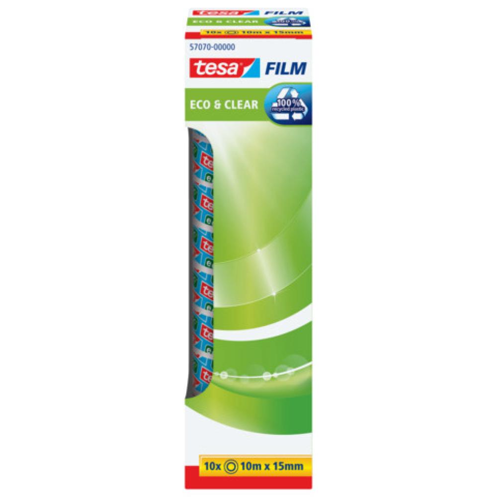 Klebefilm Eco & Clear Office Box unsichtbar 15 mmx10 m 10 Rollen TESA 57070-00000-02 (4042448164957)