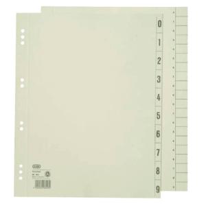 Trennblätter 0-9 A4 Überbreite chamois 100 Stück OXFORD 400004663 (4002030013551)