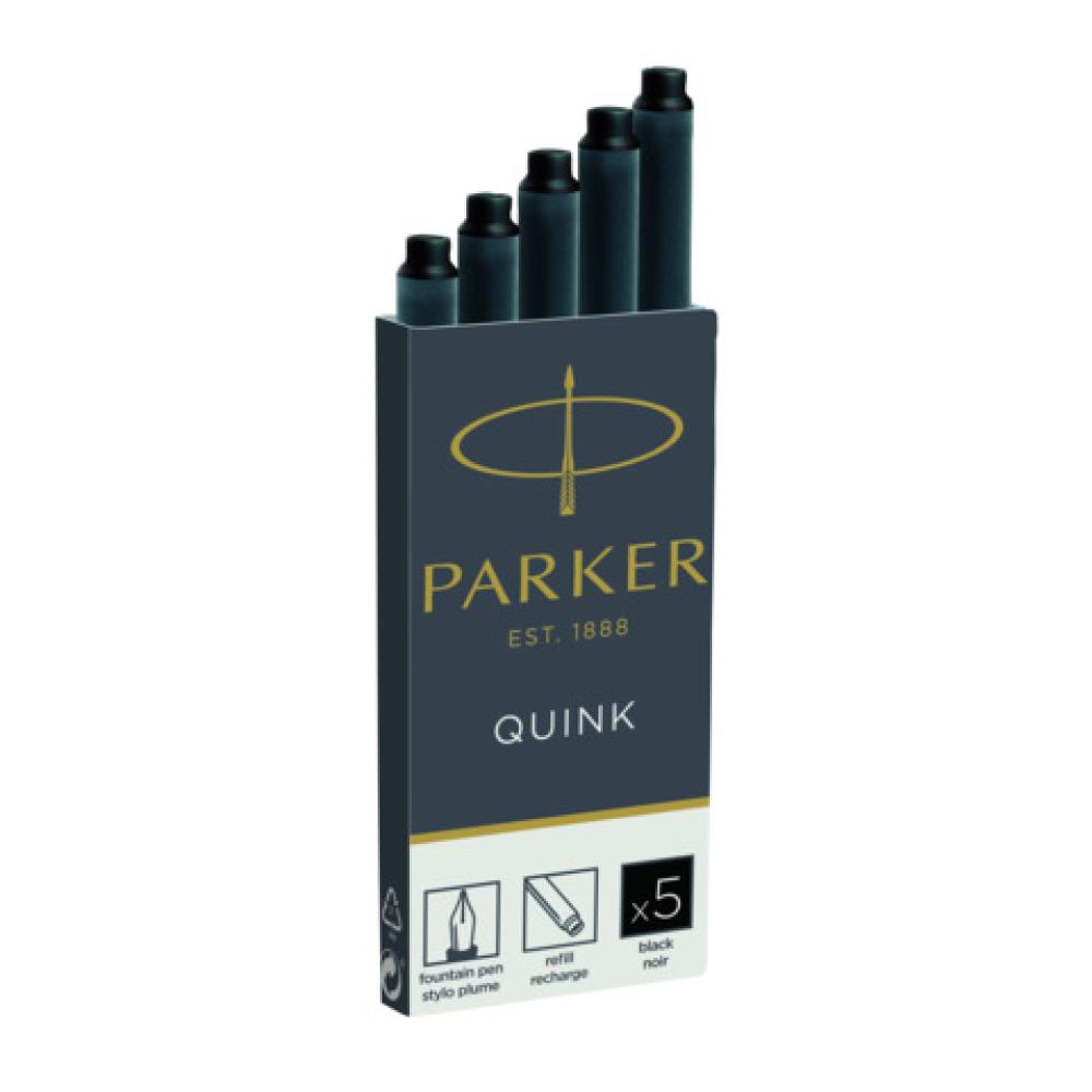Tintenpatrone Quink schwarz 5 Patronen PARKER 1950382 (3501179503820)