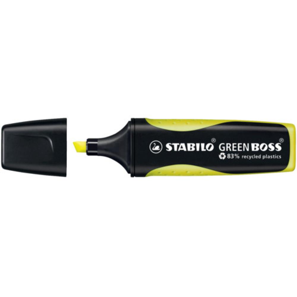 Umweltfreundlicher Textmarker GREEN BOSS Einzelstift gelb STABILO 6070/24 (4006381436618)