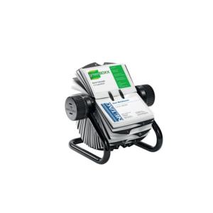 VISIFIX Rollkartei inkl. 200 Hüllen und 25tlg. Register für 400 Visitenkarten 104x72 mm DURABLE 2481 01 (4005546218175)