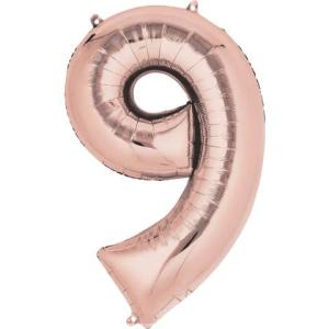 Folienballon XXL Zahl 9 rose gold 9906284 (0026635362207)