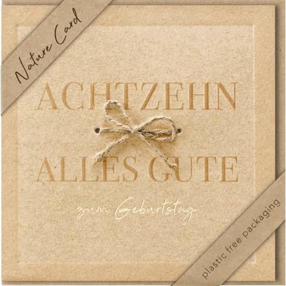 Geburtstagskarte Zahl 18 Nature Card inkl. Umschlag BSB 69-4025-2 (4000867731020)