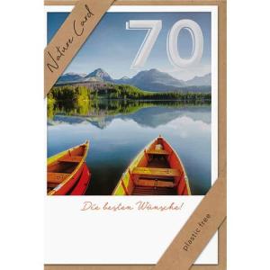Geburtstagskarte Zahl 70 Nature Card inkl. Umschlag BSB 69-1030-2 (9004546488873)