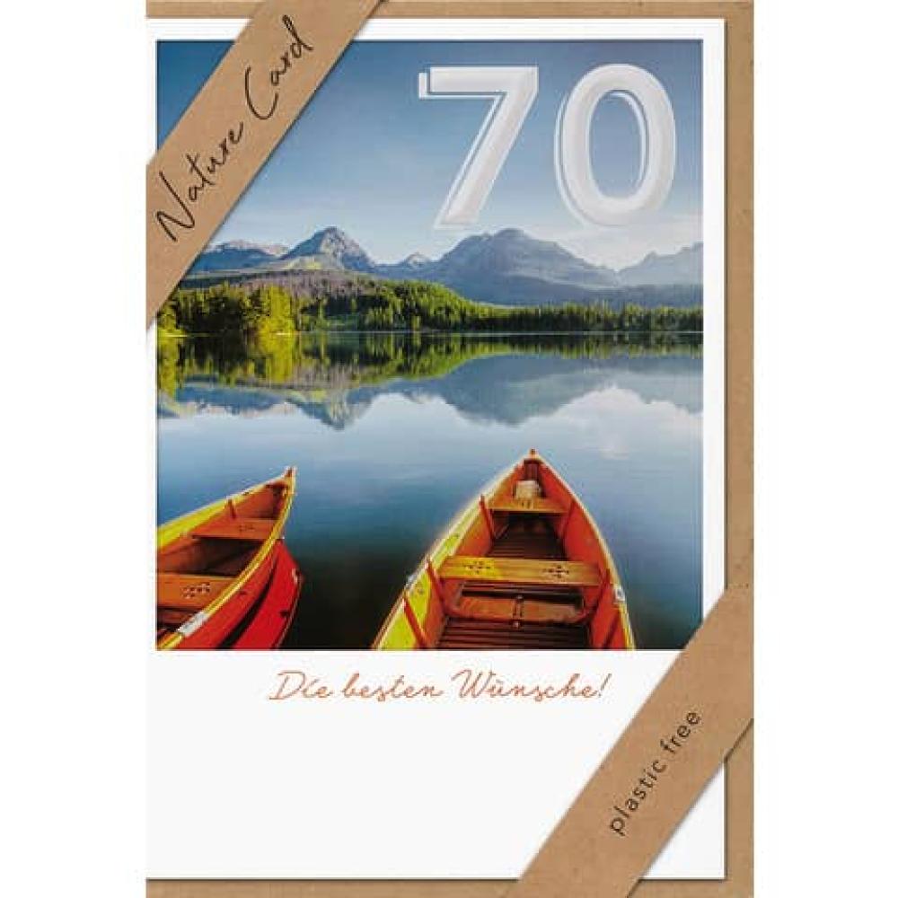 Geburtstagskarte Zahl 70 Nature Card inkl. Umschlag BSB 69-1030-2 (9004546488873)