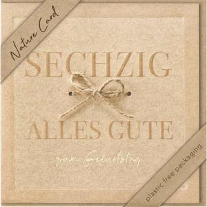 Geburtstagskarte Zahl 60 Nature Card inkl. Umschlag BSB 69-4029-2 (4000867731068)
