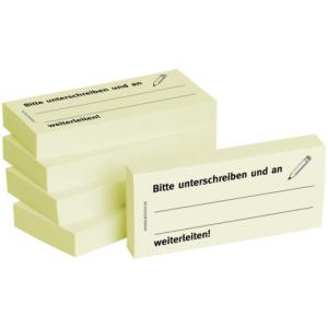 Haftnotizen Bitte unterschreiben und an weiterleiten 75x35 mm 5x 100 Blatt BIZSTIX 1301010111 (4260184863112)
