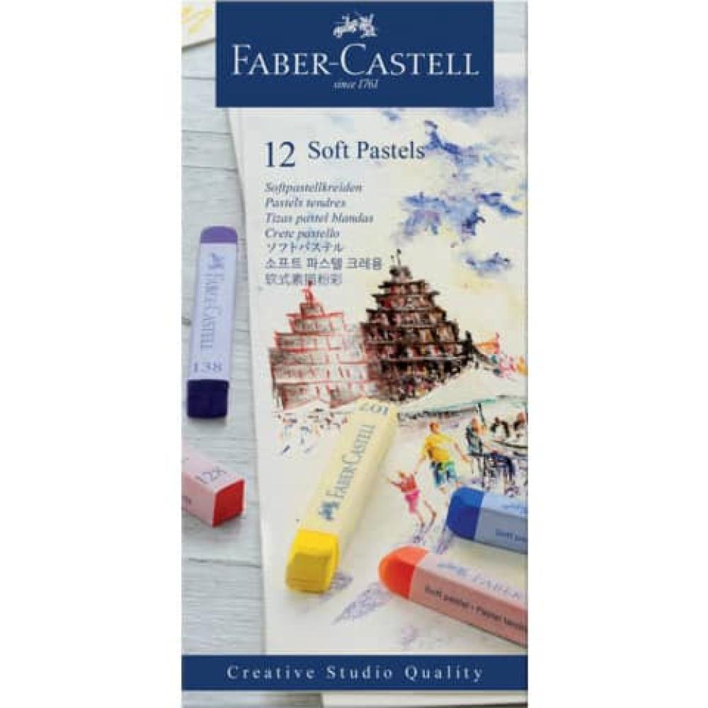 FABER-CASTELL Softpastellkreiden STUDIO QUALITY, 12er Etui Faber-Castell 128312 (4005401283126)