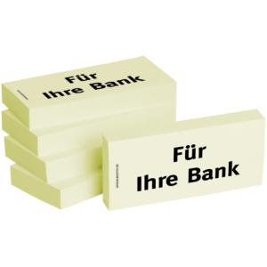 Haftnotizen Für Ihre Bank 75x35 mm 5x 100 Blatt BIZSTIX 1301010106 (4260184863068)
