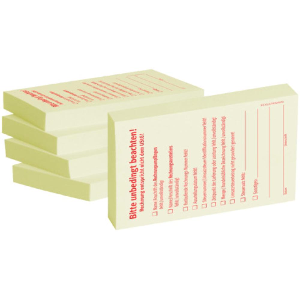 Haftnotizen Bitte unbedingt beachten 55x75 mm 5x 100 Blatt BIZSTIX 1301010154 (4260184863549)
