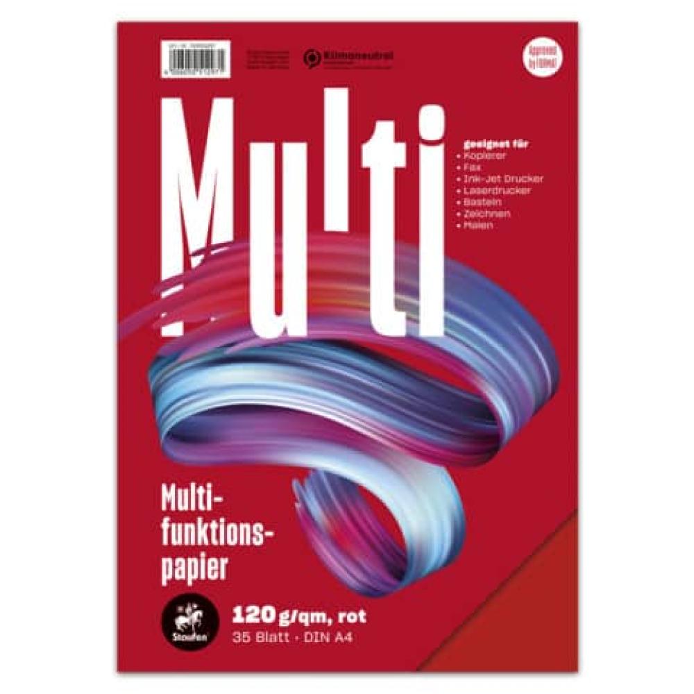 Multifunktionspapier 7X PLUS A4, 120 g qm rot 35 Blatt STAUFEN STYLE 734051297 (4006050512971)