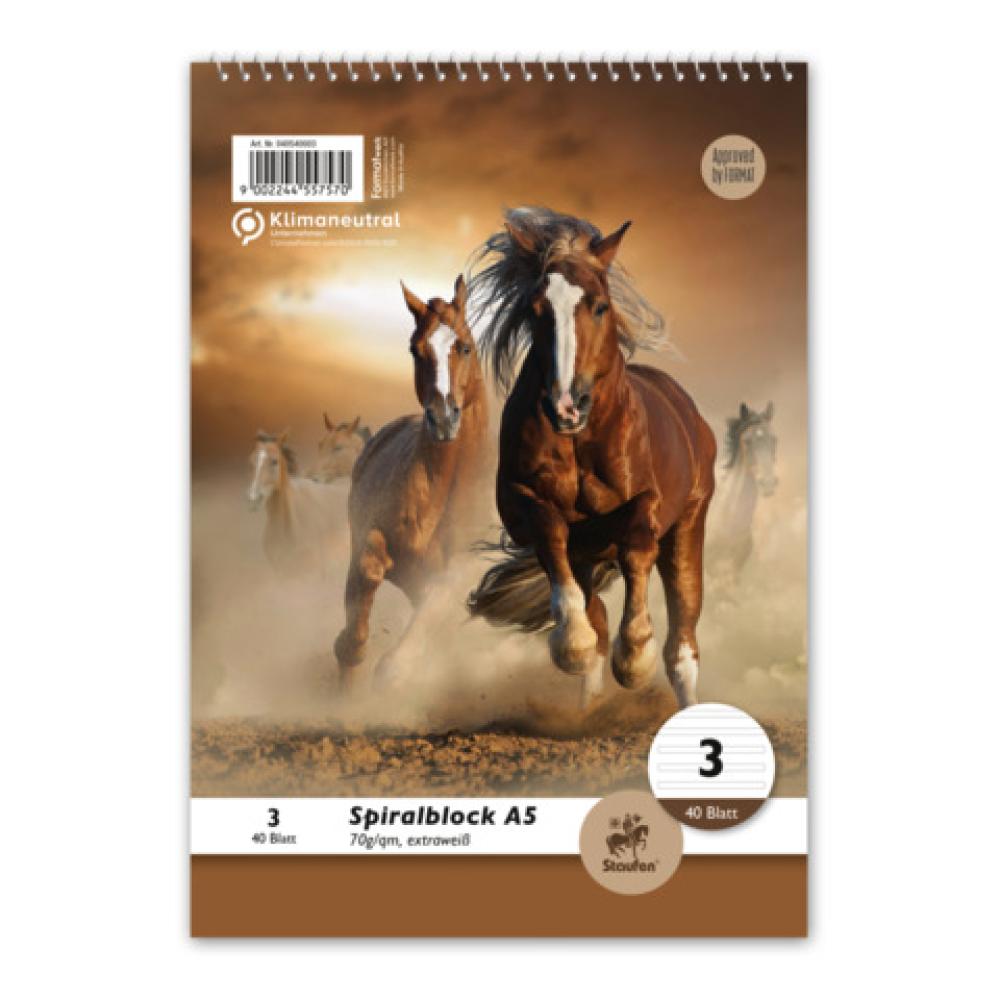 Spiralblock LIN3 A5 40 Blatt 70g qm 14 Doppellinien STAUFEN STYLE 040540003 (9002244557570)